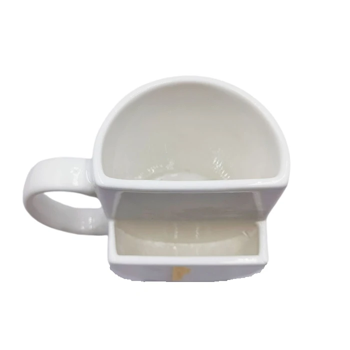 All White Ceramic Biscuit Mug