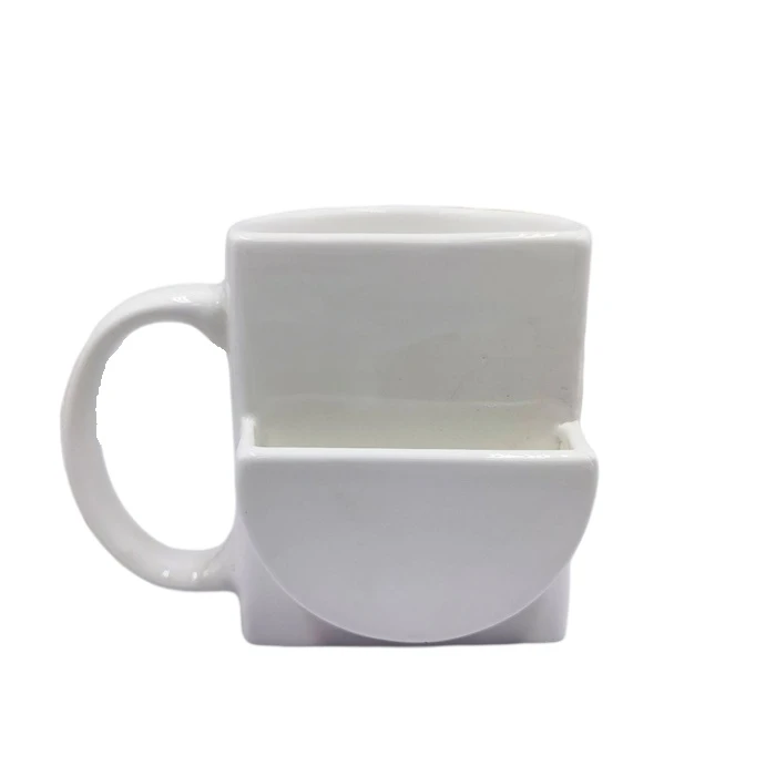 All White Ceramic Biscuit Mug