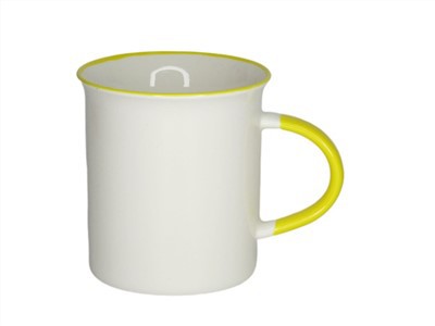 Caneca alta de esmalte cerâmico