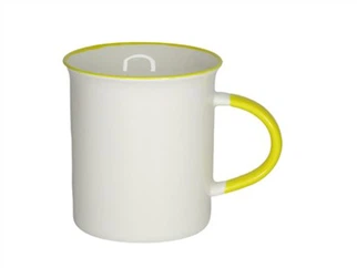 Caneca alta de esmalte cerâmico
