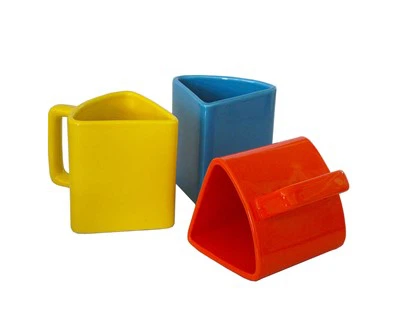 Colorful Triangular Ceramic Cup Colorful Triangular Ceramic Cup