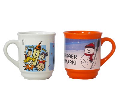 Caneca com borda alargada