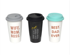 Uma nova opção para água potável: caneca de cerâmica com tampa, à prova de po...